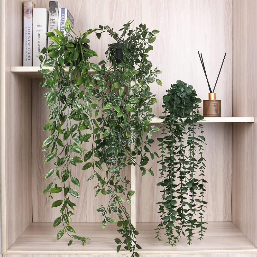 Ficus Lyrata Tree - Artificial Hanging Plants with Pot Fake