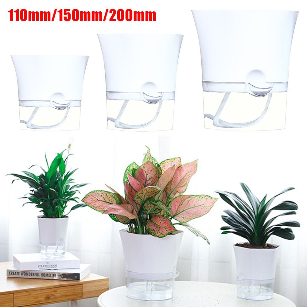Aloe Vera Pot - Transparent Double Layer Plastic Flower Pot