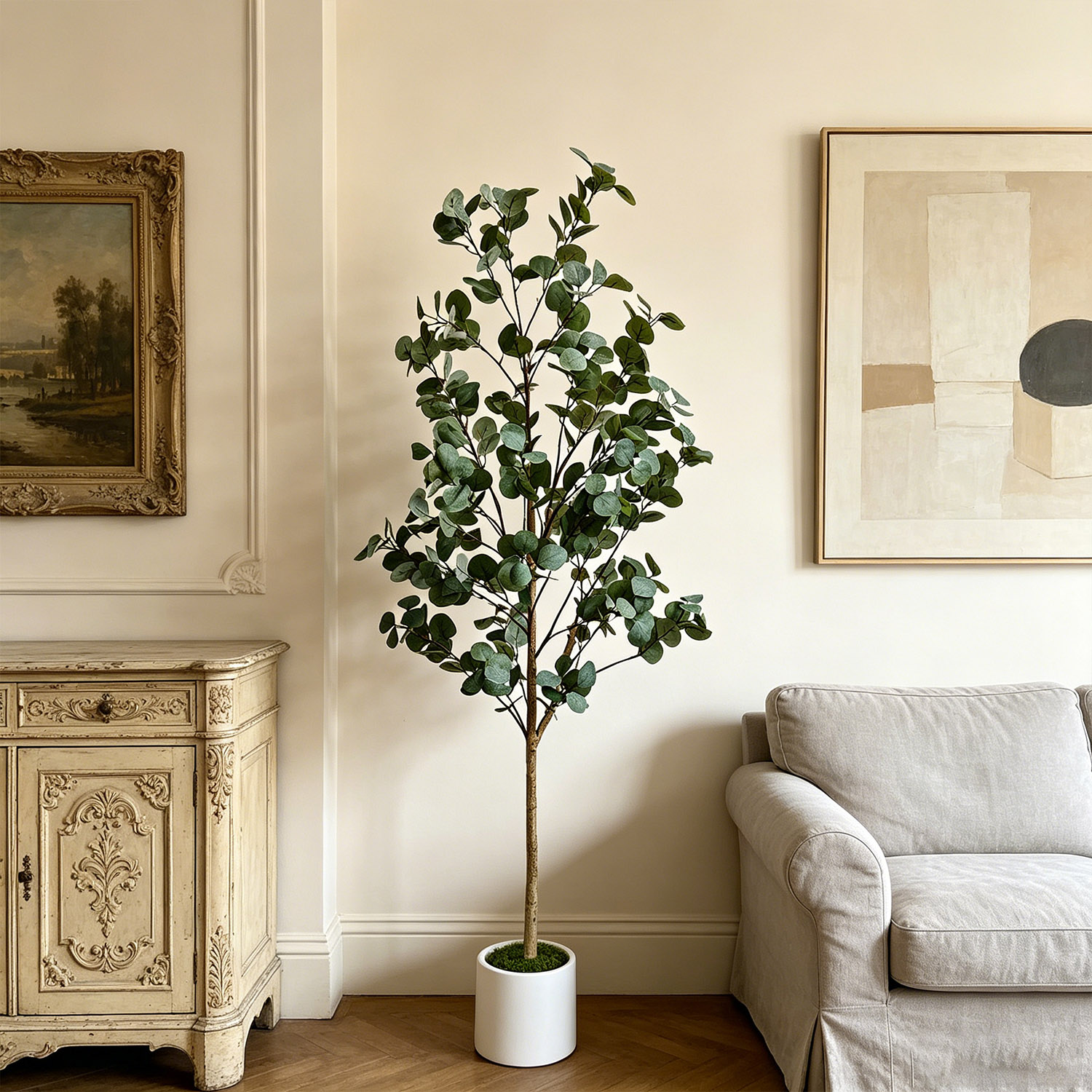 120-155Cm/5.1Ft Artificial Euc - Ficus Lyrata Tree 评论和价格