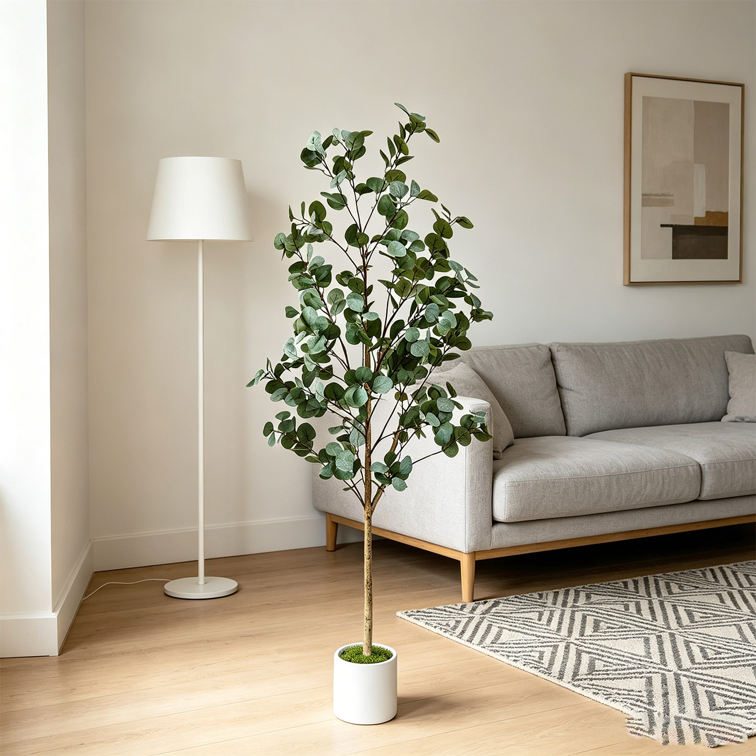 120-155Cm/5.1Ft Artificial Euc - Ficus Lyrata Tree 评论和价格